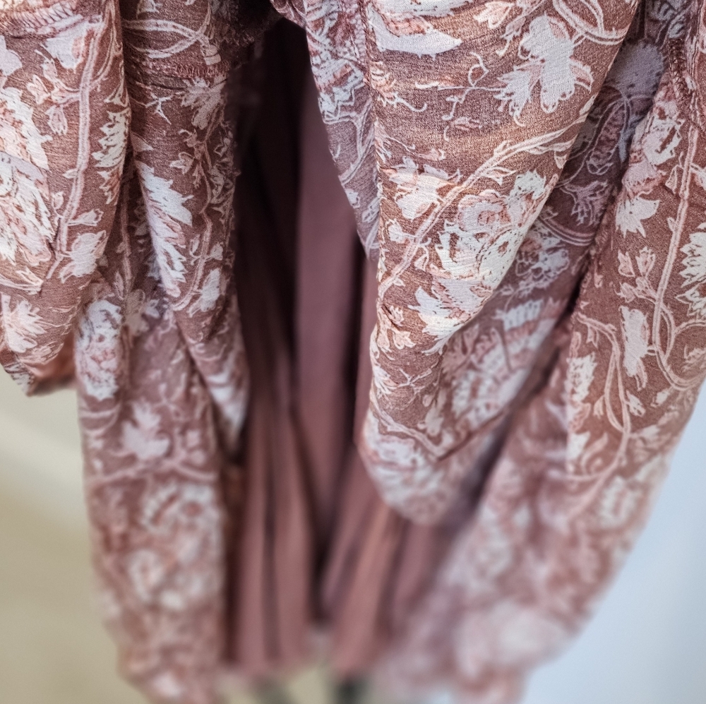 NWT Nurture by Westbound Terracotta Floral Maxi Dress Size  1X - Picture 5 of 7